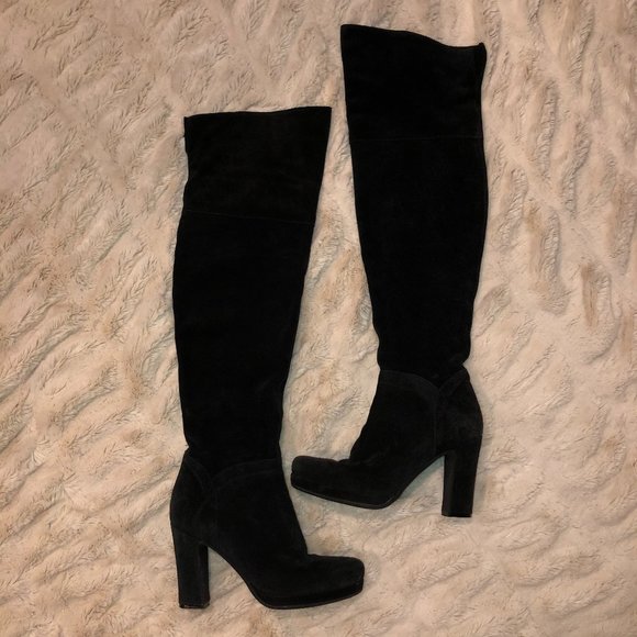HANDMADE in Milan Custom Suede Knee-High Boots - Picture 1 of 9
